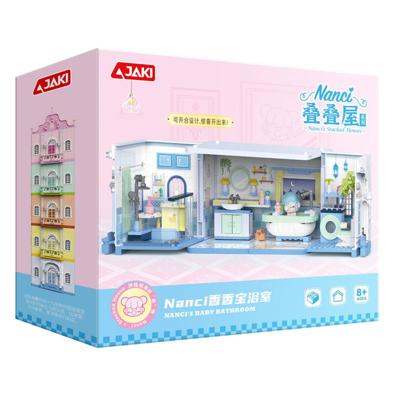 JAKI HK134 NHÀ XẾP CHỒNG NANCI PHÒNG TẮM XIANGXIANGBAO bộ đồ chơi xếp lắp ráp ghép mô hình