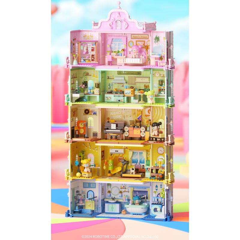 JAKI HK134 NHÀ XẾP CHỒNG NANCI PHÒNG TẮM XIANGXIANGBAO bộ đồ chơi xếp lắp ráp ghép mô hình