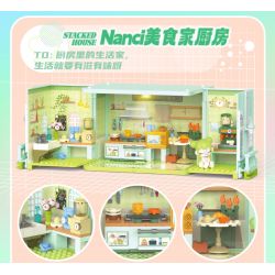 JAKI HK134 NHÀ XẾP CHỒNG NANCI PHÒNG TẮM XIANGXIANGBAO bộ đồ chơi xếp lắp ráp ghép mô hình