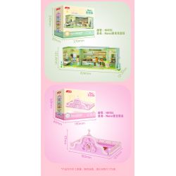 JAKI HK135 NHÀ NANCI JENGA BẾP DÀNH CHO NGƯỜI SÀNH ĂN bộ đồ chơi xếp lắp ráp ghép mô hình