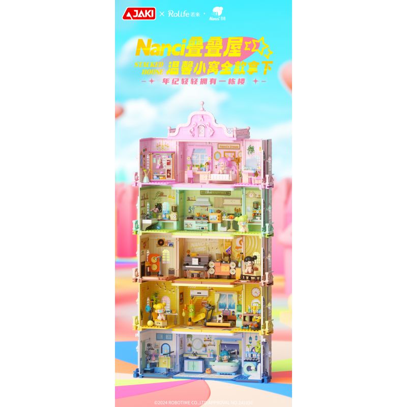 JAKI HK135 NHÀ NANCI JENGA BẾP DÀNH CHO NGƯỜI SÀNH ĂN bộ đồ chơi xếp lắp ráp ghép mô hình