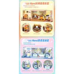 JAKI HK136 NGÔI NHÀ NANCI JENGA SÂN THƯỢNG BẦU TRỜI ĐẦY SAO bộ đồ chơi xếp lắp ráp ghép mô hình