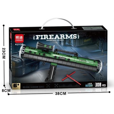 MINGDI LEIBAO K2138 2138 BAZOOKA bộ đồ chơi xếp lắp ráp ghép mô hình Military Army Quân Sự Bộ Đội 308 khối