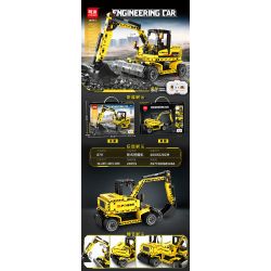 MINGDI LEIBAO 8711 MÁY XÚC BÁNH LỐP ĐIỀU KHIỂN TỪ XA bộ đồ chơi xếp lắp ráp ghép mô hình Technic ENGINEERING CAR Kỹ Thuật Công Nghệ Cao Mô Hình Phương Tiện