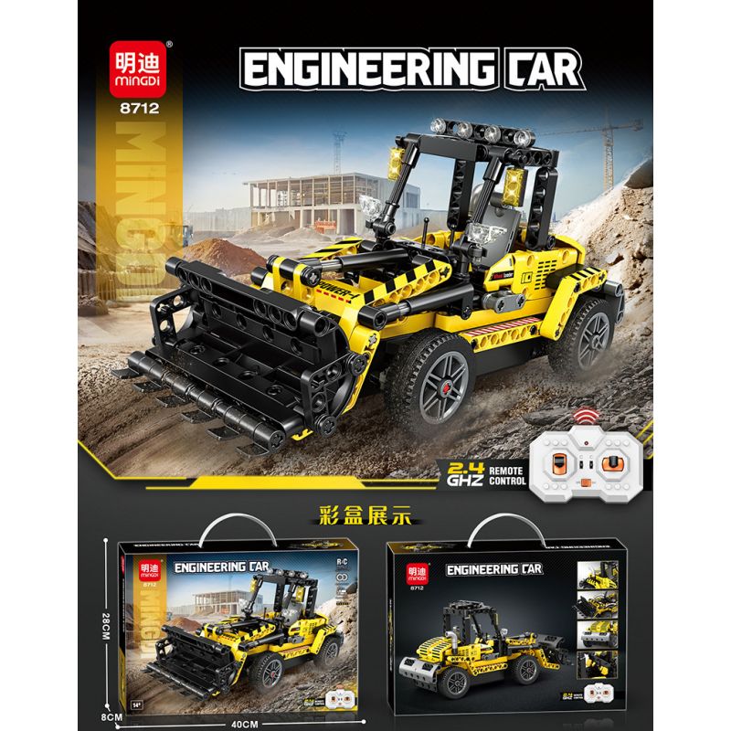 MINGDI LEIBAO 8712 MÁY XÚC LẬT ĐIỀU KHIỂN TỪ XA bộ đồ chơi xếp lắp ráp ghép mô hình Technic ENGINEERING CAR Kỹ Thuật Công Nghệ Cao Mô Hình Phương Tiện