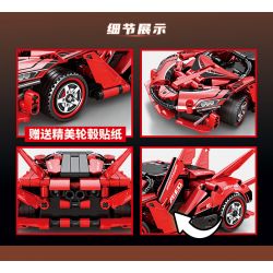 MINGDI LEIBAO 8707 XE THỂ THAO MÀU ĐỎ ĐIỀU KHIỂN TỪ XA bộ đồ chơi xếp lắp ráp ghép mô hình Technic Kỹ Thuật Công Nghệ Cao Mô Hình Phương Tiện