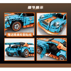 MINGDI LEIBAO 8709 XE THỂ THAO MÀU XANH ĐIỀU KHIỂN TỪ bộ đồ chơi xếp lắp ráp ghép mô hình Technic Kỹ Thuật Công Nghệ Cao Mô Hình Phương Tiện