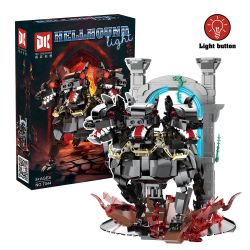 DK 7044 CHÓ BA ĐẦU CỔNG ĐỊA NGỤC bộ đồ chơi xếp lắp ráp ghép mô hình HELLHOUND 820 khối