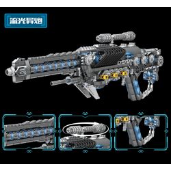 Kazi KY8124 8124 THIẾT BỊ CƠ KHÍ NGUYÊN LONG LƯU QUANG PHÁO SONG HÌNH bộ đồ chơi xếp lắp ráp ghép mô hình 1390 khối