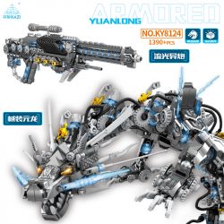 Kazi KY8124 8124 THIẾT BỊ CƠ KHÍ NGUYÊN LONG LƯU QUANG PHÁO SONG HÌNH bộ đồ chơi xếp lắp ráp ghép mô hình 1390 khối