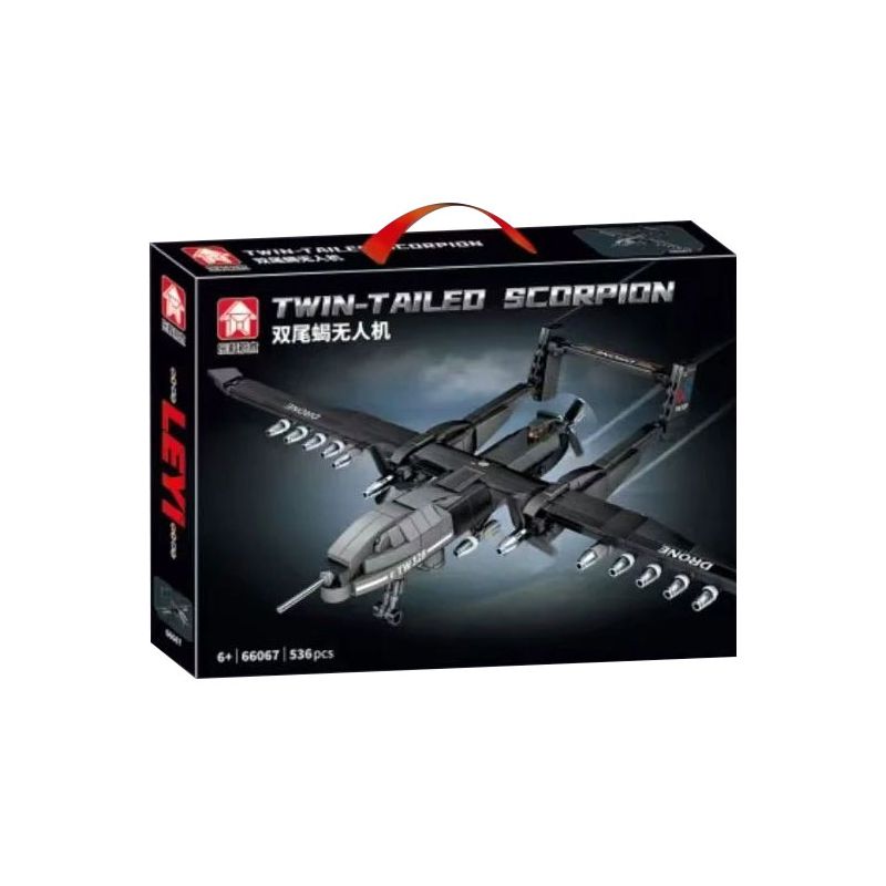 Lego Le Yi 66067 Twin-Tailed Scorpion Xếp hình lắp ráp ghép mô hình Máy bay không người lái bọ cạp đuôi đôi