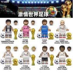 TV 7036 7037 7038 7039 7040 6505 7033 7034 7035 8 LOẠI NHÂN VẬT BÓNG ĐÁ THẾ GIỚI ĐAM MÊ bộ đồ chơi xếp lắp ráp ghép mô hình City Thành Phố