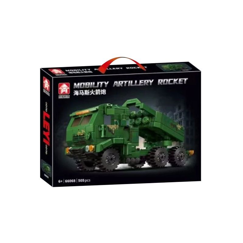 Lego Le Yi 66068 M142 High Mobility Artillery Rocket System Xếp hình lắp ráp ghép mô hình bệ phóng tên lửa Haimas