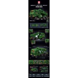 LE YI 66068 BỆ PHÓNG TÊN LỬA HAIMAS bộ đồ chơi xếp lắp ráp ghép mô hình Military Army M142 HIGH MOBILITY ARTILLERY ROCKET SYSTEM Quân Sự Bộ Đội 505 khối