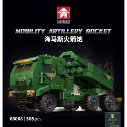 LE YI 66068 BỆ PHÓNG TÊN LỬA HAIMAS bộ đồ chơi xếp lắp ráp ghép mô hình Military Army M142 HIGH MOBILITY ARTILLERY ROCKET SYSTEM Quân Sự Bộ Đội 505 khối