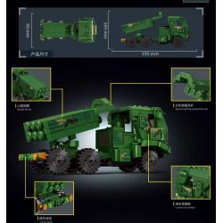 LE YI 66068 BỆ PHÓNG TÊN LỬA HAIMAS bộ đồ chơi xếp lắp ráp ghép mô hình Military Army M142 HIGH MOBILITY ARTILLERY ROCKET SYSTEM Quân Sự Bộ Đội 505 khối