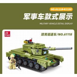 JIESTAR 61118 TÀU DIỆT TĂNG bộ đồ chơi xếp lắp ráp ghép mô hình Military Army Quân Sự Bộ Đội 476 khối