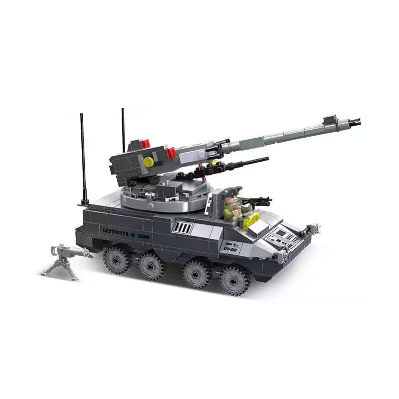 Lego JIESTAR 61119 Xếp hình lắp ráp ghép mô hình tàu diệt tăng