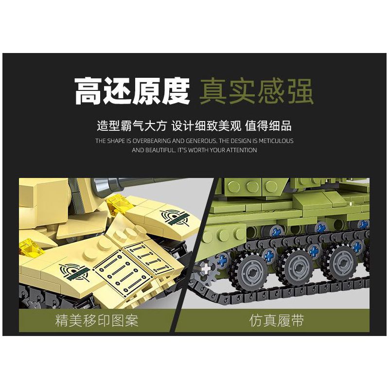 JIESTAR 61120 XE TĂNG HẠNG NẶNG IS-3 bộ đồ chơi xếp lắp ráp ghép mô hình Military Army Quân Sự Bộ Đội 557 khối