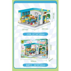 TOP TOY TC2050 2050 CON VẸT NHỎ GÓC THÀNH PHỐ BEBE XƯỞNG 1F bộ đồ chơi xếp lắp ráp ghép mô hình