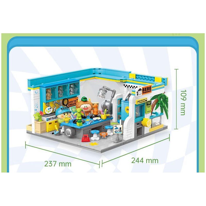 TOP TOY TC2050 2050 CON VẸT NHỎ GÓC THÀNH PHỐ BEBE XƯỞNG 1F bộ đồ chơi xếp lắp ráp ghép mô hình