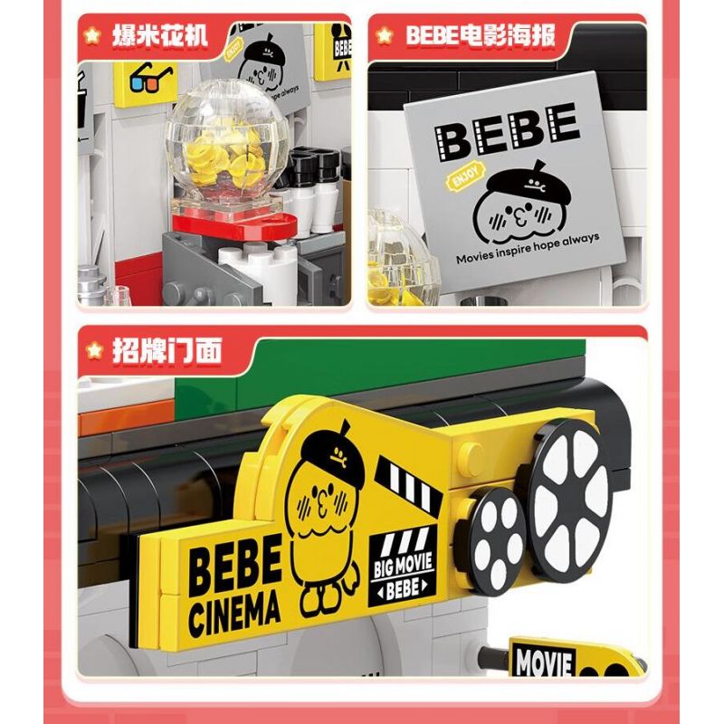 TOP TOY TC2050 2050 CON VẸT NHỎ GÓC THÀNH PHỐ BEBE XƯỞNG 1F bộ đồ chơi xếp lắp ráp ghép mô hình