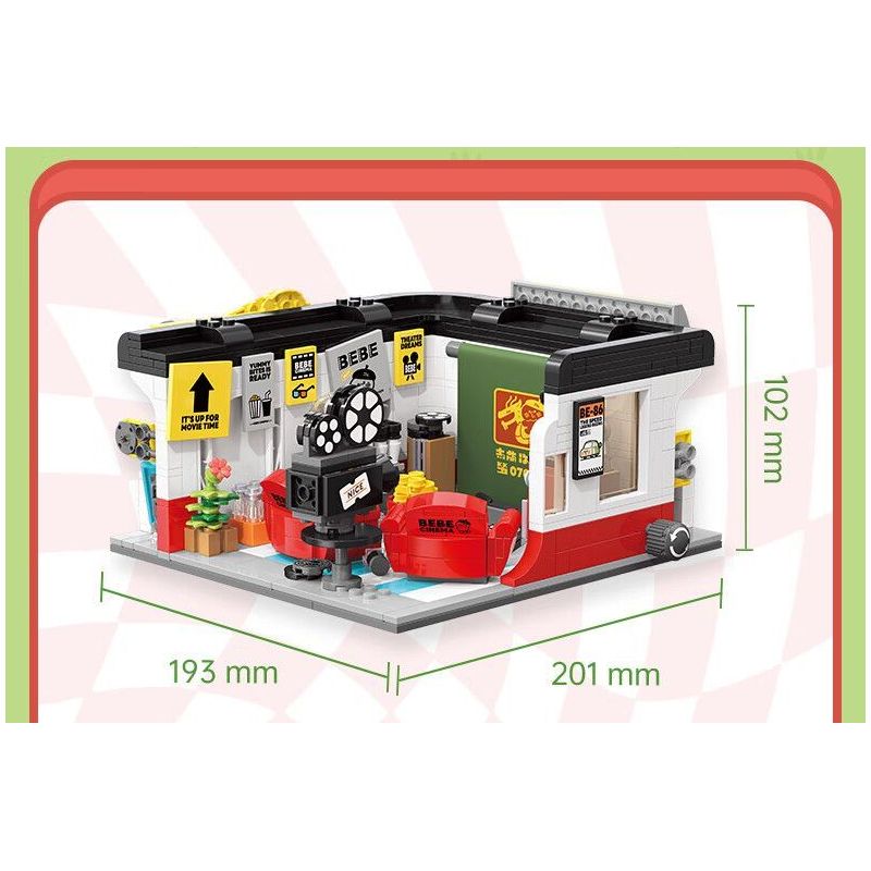 TOP TOY TC2052 2052 CON VẸT NHỎ GÓC THÀNH PHỐ BEBE NHÀ HÀNG TRÀ 3F bộ đồ chơi xếp lắp ráp ghép mô hình