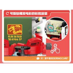 TOP TOY TC2052 2052 CON VẸT NHỎ GÓC THÀNH PHỐ BEBE NHÀ HÀNG TRÀ 3F bộ đồ chơi xếp lắp ráp ghép mô hình