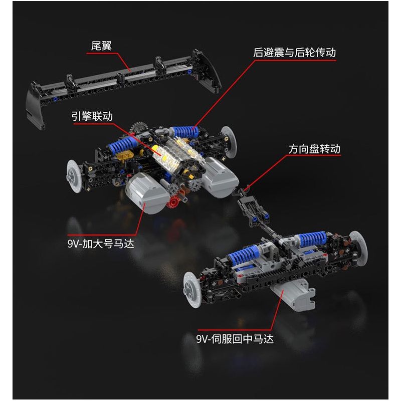 MOYU BLOCK MY88029 88029 SC65 SIÊU ĐUA 1:8 bộ đồ chơi xếp lắp ráp ghép mô hình Technic Kỹ Thuật Công Nghệ Cao Mô Hình Phương Tiện 2980 khối