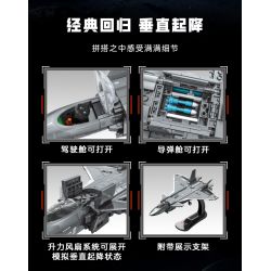 SEMBO 202267 MỘT QUỐC GIA HÙNG MẠNH MÁY BAY CHIẾN ĐẤU CẤT CÁNH VÀ HẠ THẲNG ĐỨNG bộ đồ chơi xếp lắp ráp ghép mô hình Military Army VERTICAL TAKEOFF AND LANDING AIRCRAFT Quân Sự Bộ Đội 625 khối