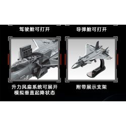 SEMBO 202267 MỘT QUỐC GIA HÙNG MẠNH MÁY BAY CHIẾN ĐẤU CẤT CÁNH VÀ HẠ THẲNG ĐỨNG bộ đồ chơi xếp lắp ráp ghép mô hình Military Army VERTICAL TAKEOFF AND LANDING AIRCRAFT Quân Sự Bộ Đội 625 khối