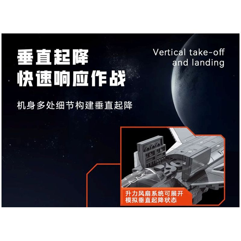 SEMBO 202267 MỘT QUỐC GIA HÙNG MẠNH MÁY BAY CHIẾN ĐẤU CẤT CÁNH VÀ HẠ THẲNG ĐỨNG bộ đồ chơi xếp lắp ráp ghép mô hình Military Army VERTICAL TAKEOFF AND LANDING AIRCRAFT Quân Sự Bộ Đội 625 khối