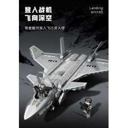 SEMBO 202267 MỘT QUỐC GIA HÙNG MẠNH MÁY BAY CHIẾN ĐẤU CẤT CÁNH VÀ HẠ THẲNG ĐỨNG bộ đồ chơi xếp lắp ráp ghép mô hình Military Army VERTICAL TAKEOFF AND LANDING AIRCRAFT Quân Sự Bộ Đội 625 khối