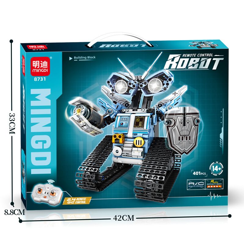  minGDi LEIBAO 8731 Xếp hình lắp ráp ghép mô hình Robot điều khiển từ xa 2.4G Xiaolan