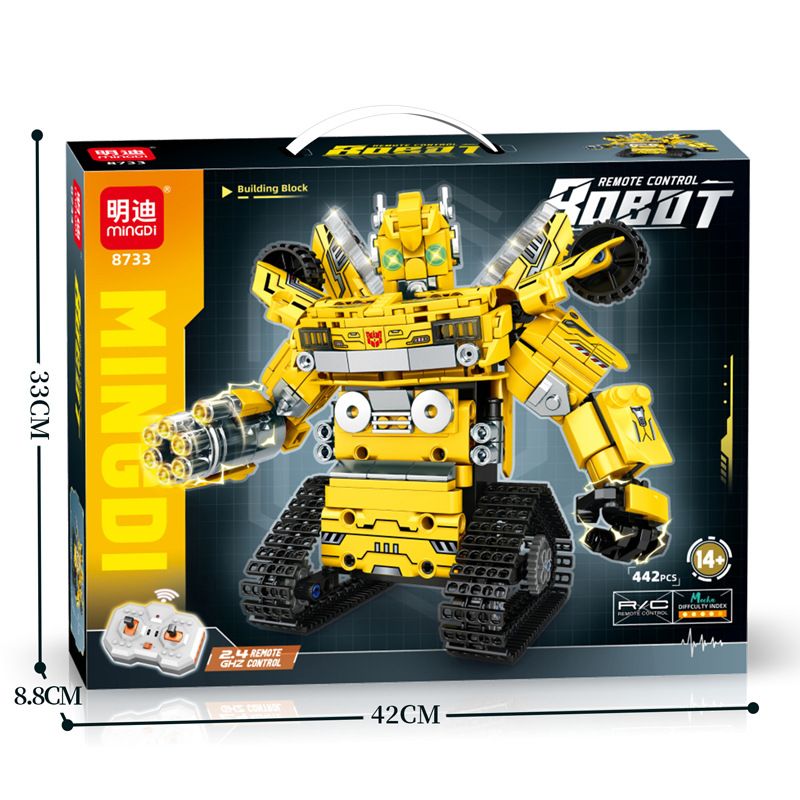 minGDi LEIBAO 8733 Xếp hình lắp ráp ghép mô hình Robot điều khiển từ xa 2.4G Bumblebee minGDi LEIBAO 8733 Xếp hình lắp ráp ghép mô hình Robot điều khiển từ xa 2.4G Bumblebee
