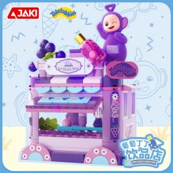 JAKI HK505 CẢNH PHỐ TRÁI CÂY CỦA TELETUBBIES CỬA HÀNG ĐỒ UỐNG NHO DINGDING bộ đồ chơi xếp lắp ráp ghép mô hình Movie & Game Phim Và Trò Chơi