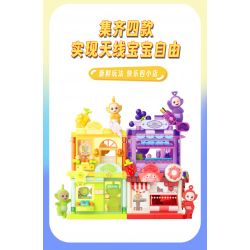 JAKI HK505 CẢNH PHỐ TRÁI CÂY CỦA TELETUBBIES CỬA HÀNG ĐỒ UỐNG NHO DINGDING bộ đồ chơi xếp lắp ráp ghép mô hình Movie & Game Phim Và Trò Chơi