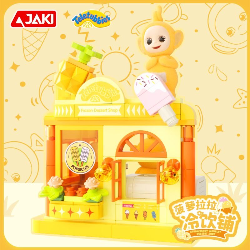 JAKI HK507 CẢNH PHỐ HOA QUẢ CỦA TELETUBBIES CỬA HÀNG ĐỒ UỐNG LẠNH LALA DỨA bộ đồ chơi xếp lắp ráp ghép mô hình Movie & Game Phim Và Trò Chơi