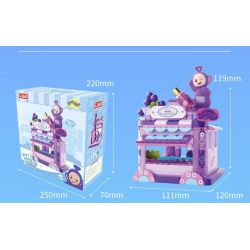 JAKI HK507 CẢNH PHỐ HOA QUẢ CỦA TELETUBBIES CỬA HÀNG ĐỒ UỐNG LẠNH LALA DỨA bộ đồ chơi xếp lắp ráp ghép mô hình Movie & Game Phim Và Trò Chơi