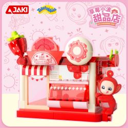 JAKI HK508 CẢNH PHỐ HOA QUẢ CỦA TELETUBBIES CỬA HÀNG TRÁNG MIỆNG DÂU XIAOBO bộ đồ chơi xếp lắp ráp ghép mô hình Movie & Game Phim Và Trò Chơi