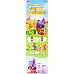 JAKI HK508 CẢNH PHỐ HOA QUẢ CỦA TELETUBBIES CỬA HÀNG TRÁNG MIỆNG DÂU XIAOBO bộ đồ chơi xếp lắp ráp ghép mô hình Movie & Game Phim Và Trò Chơi