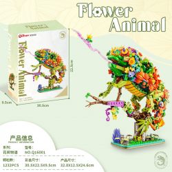 QILIVEV Q16001 16001 CÂU CHUYỆN HOA TẮC KÈ bộ đồ chơi xếp lắp ráp ghép mô hình Arts & Crafts FLOWER ANIMAL 1232 khối