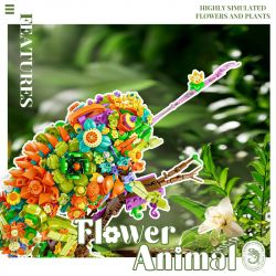 QILIVEV Q16001 16001 CÂU CHUYỆN HOA TẮC KÈ bộ đồ chơi xếp lắp ráp ghép mô hình Arts & Crafts FLOWER ANIMAL 1232 khối