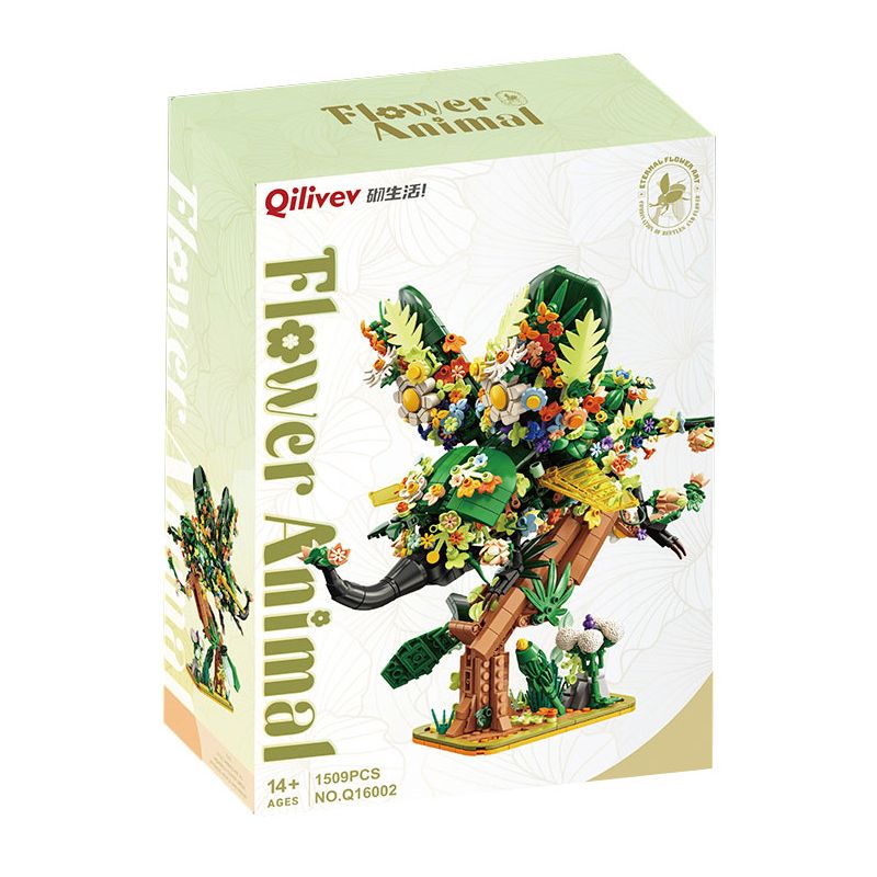 QILIVEV Q16002 16002 CHUYỆN GIỮA NHỮNG BÔNG HOA NÀNG TIÊN MỘT SỪNG bộ đồ chơi xếp lắp ráp ghép mô hình Arts & Crafts FLOWER ANIMAL 1509 khối