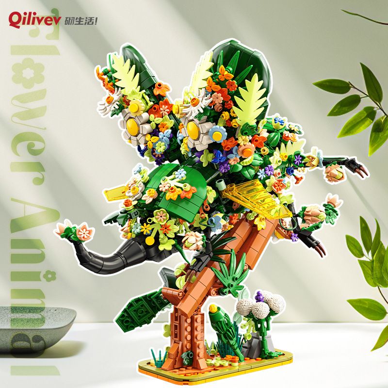 QILIVEV Q16002 16002 CHUYỆN GIỮA NHỮNG BÔNG HOA NÀNG TIÊN MỘT SỪNG bộ đồ chơi xếp lắp ráp ghép mô hình Arts & Crafts FLOWER ANIMAL 1509 khối