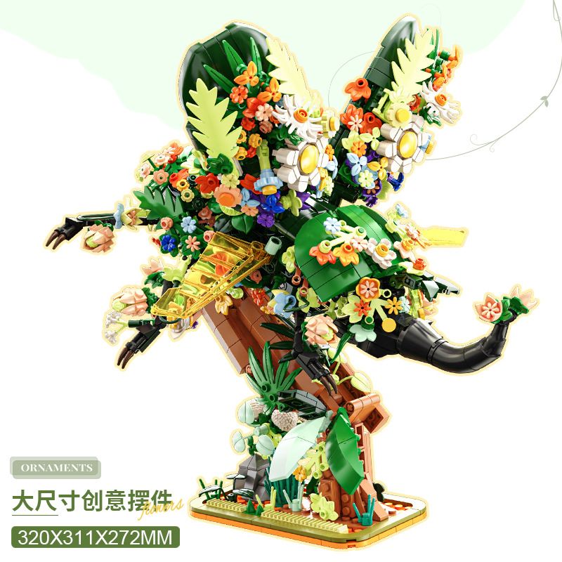 QILIVEV Q16002 16002 CHUYỆN GIỮA NHỮNG BÔNG HOA NÀNG TIÊN MỘT SỪNG bộ đồ chơi xếp lắp ráp ghép mô hình Arts & Crafts FLOWER ANIMAL 1509 khối