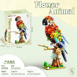 QILIVEV Q16003 16003 CÂU CHUYỆN HOA CON VẸT bộ đồ chơi xếp lắp ráp ghép mô hình Arts & Crafts FLOWER ANIMAL 1100 khối