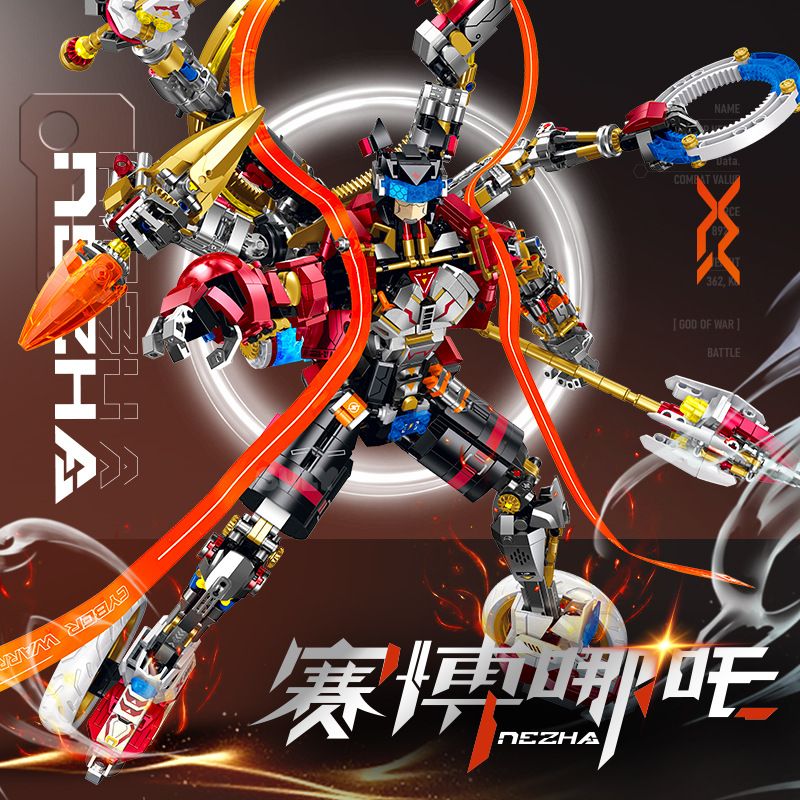 GULY 80504 MẠNG NEZHA bộ đồ chơi xếp lắp ráp ghép mô hình 2938 khối