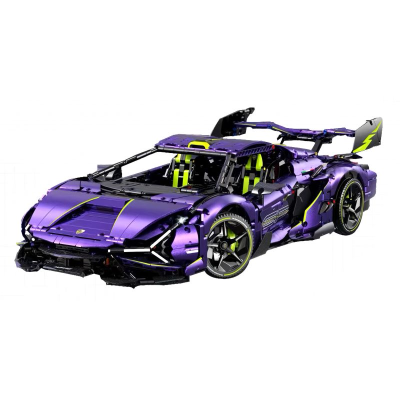  GULY 10635 Xếp hình lắp ráp ghép mô hình Siêu xe Lamborghini Purple Bull 1:8