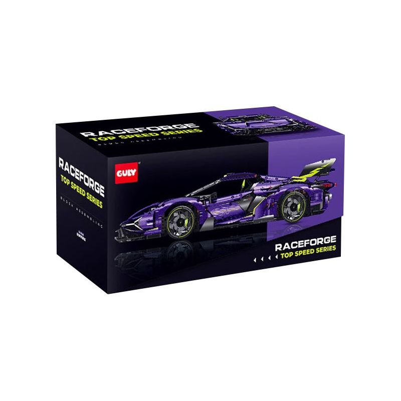 GULY 10635 SIÊU XE LAMBORGHINI PURPLE BULL 1:8 tỷ lệ 1:8 bộ đồ chơi xếp lắp ráp ghép mô hình Technic Kỹ Thuật Công Nghệ Cao Mô Hình Phương Tiện 3654 khối